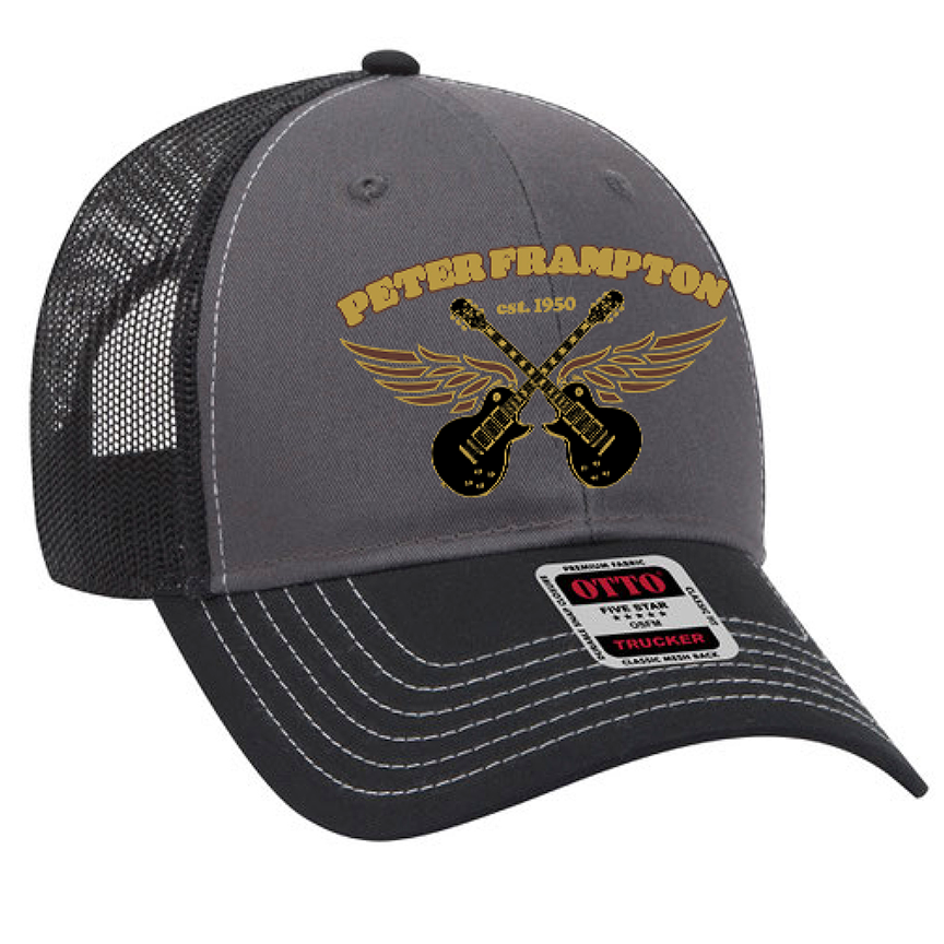 Black and Gold Wings Trucker Hat