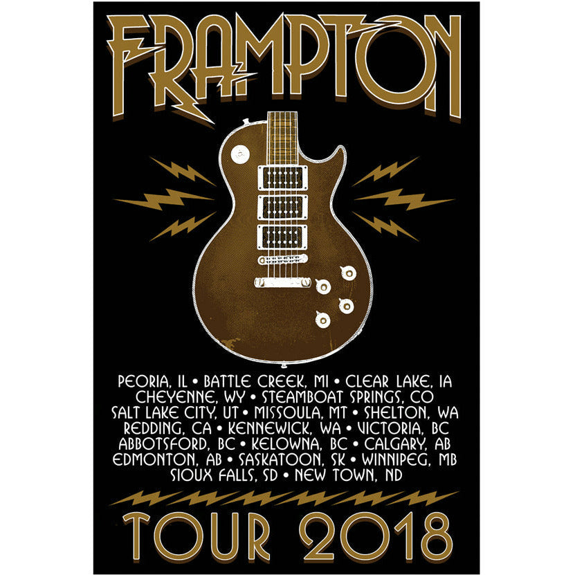 Lightning Bolt Guitar Tour 2018 Poster