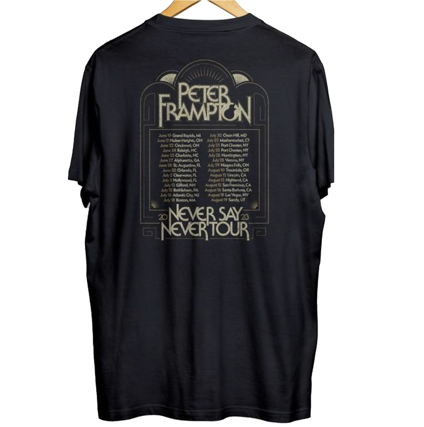 Never say Never 2023 Tour Shirt - Black