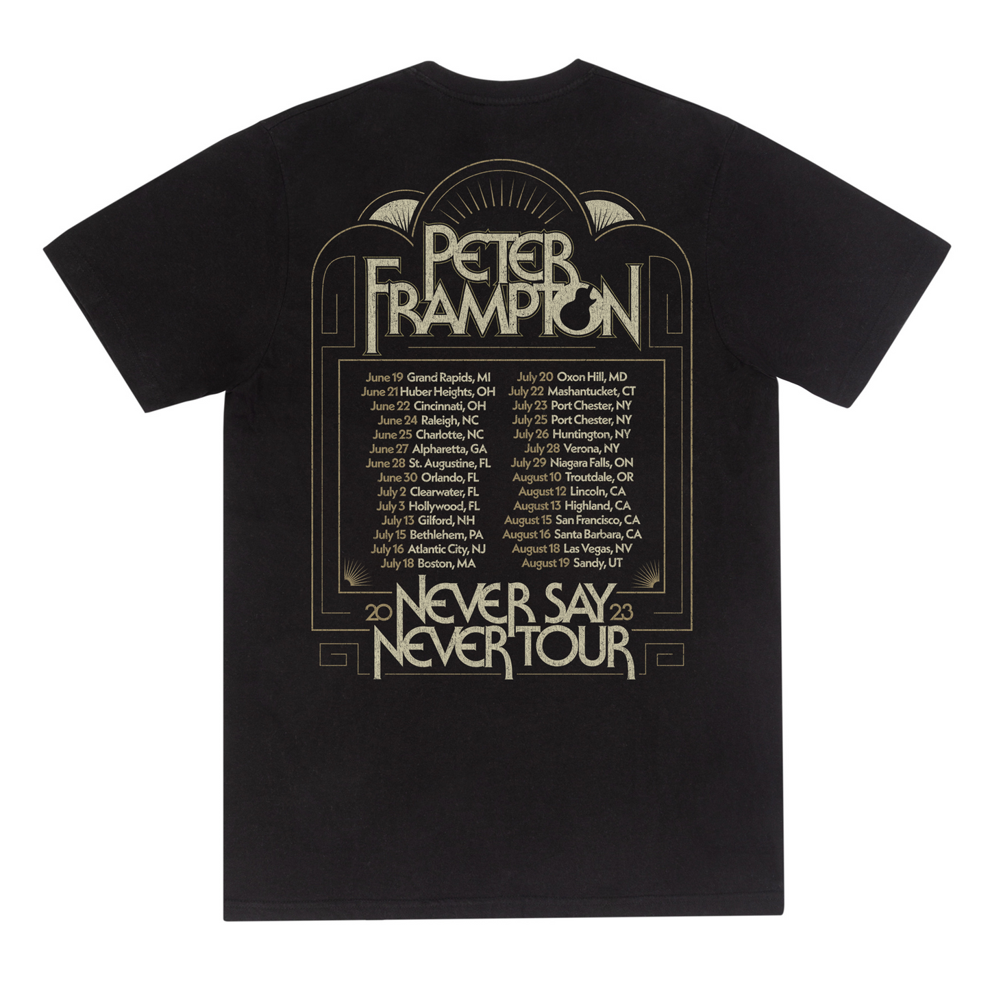 Never Say Never 2023 Tour Shirt - Black