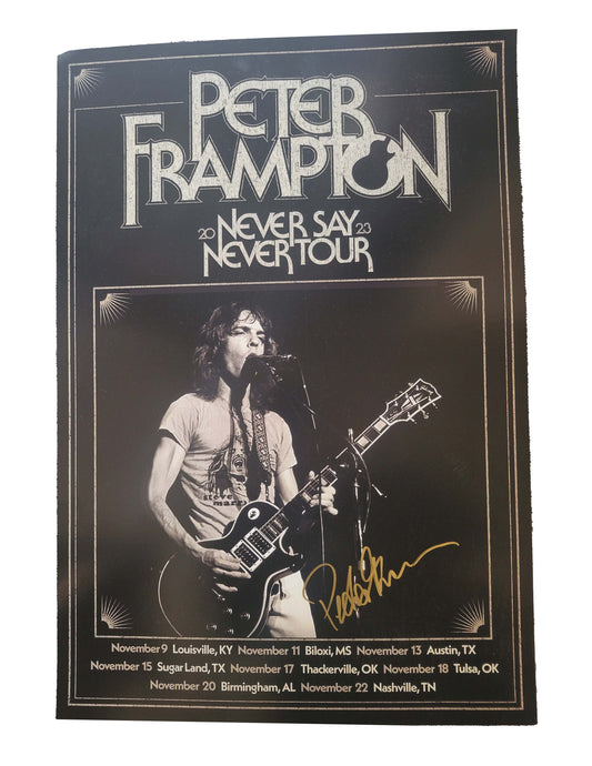 Never Say Never Tour Poster Fall 2023 - Signed by Peter Frampton