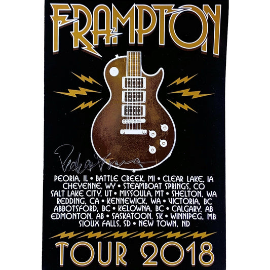 Autographed Lightning Bolt Guitar Tour 2018 Poster